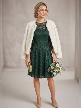 H&M White fluffy faux fur jacket